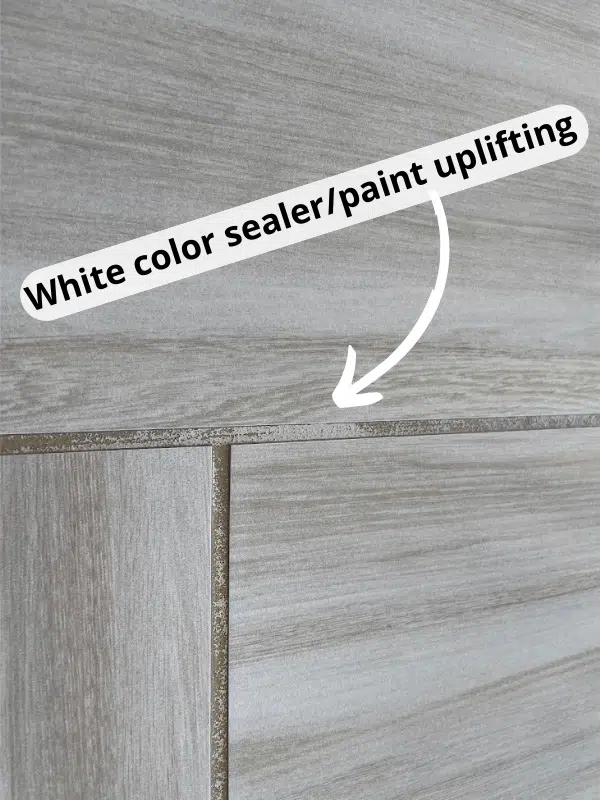 White color sealer uplifting peeling Las Vegas