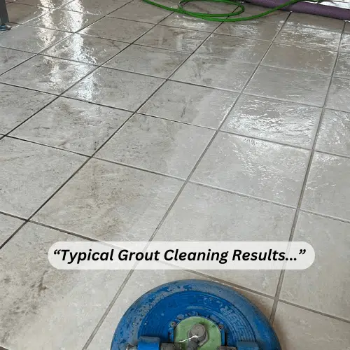 Typical professional grout cleaning results Las Vegas
